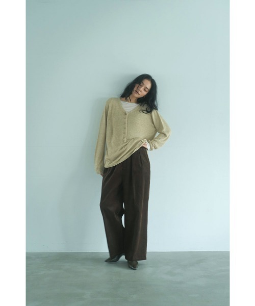 marjour（マージュール）の「NUANCE OVERSIZED HENRY KNIT（ニット/セーター・レディース・グレー/ベージュ・M）」の3枚目の写真
