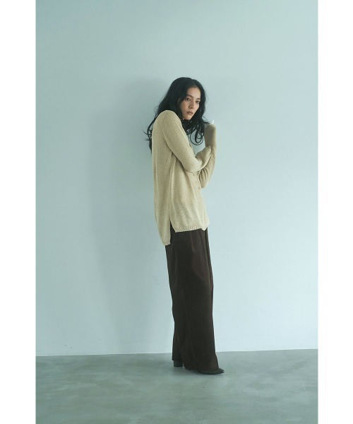 marjour（マージュール）の「NUANCE OVERSIZED HENRY KNIT（ニット/セーター・レディース・グレー/ベージュ・M）」の9枚目の写真