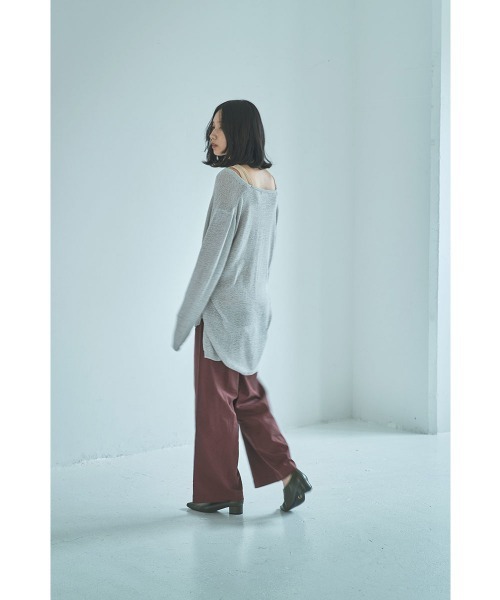 marjour（マージュール）の「NUANCE OVERSIZED HENRY KNIT（ニット/セーター・レディース・グレー/ベージュ・M）」の20枚目の写真
