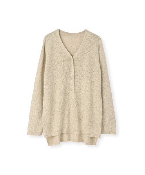 marjour（マージュール）の「NUANCE OVERSIZED HENRY KNIT（ニット/セーター・レディース・グレー/ベージュ・M）」の22枚目の写真