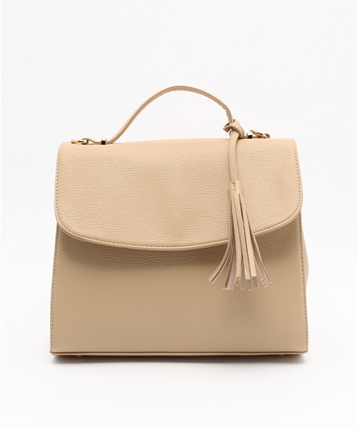 mystic（ミスティック）の「【mystic】フラップ2WAYBAG（トートバッグ・レディース・キャメル/ベージュ/ブラック・ﾌﾘ-）」の3枚目の写真
