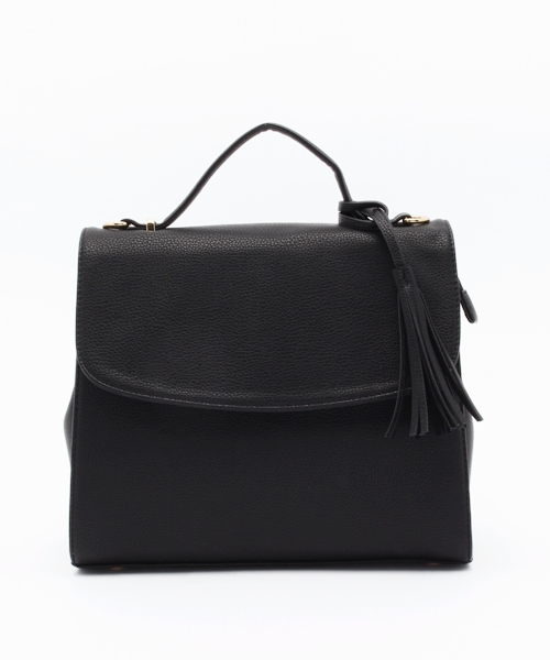 mystic（ミスティック）の「【mystic】フラップ2WAYBAG（トートバッグ・レディース・キャメル/ベージュ/ブラック・ﾌﾘ-）」の2枚目の写真
