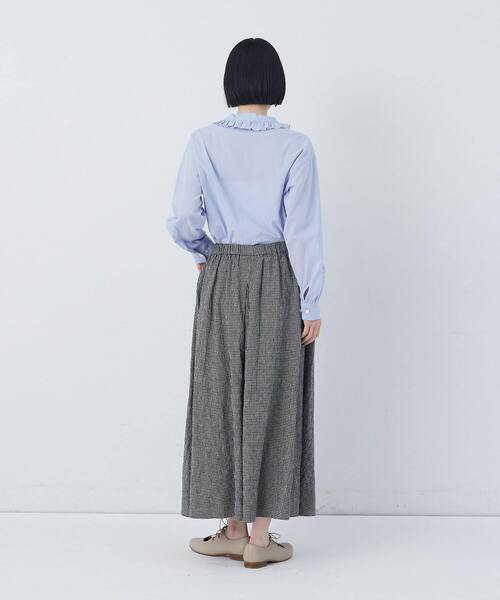 conges payes ADIEU TRISTESSE(コンジェ ペイエ アデュートリステス)の「【FAVE】タックAラインスカート(スカート・レディース・ブラック系その他/レッド系その他/チェック/インディゴブルー・38)」の9枚目の写真