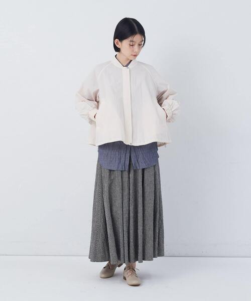 conges payes ADIEU TRISTESSE(コンジェ ペイエ アデュートリステス)の「【FAVE】タックAラインスカート(スカート・レディース・ブラック系その他/レッド系その他/チェック/インディゴブルー・38)」の10枚目の写真