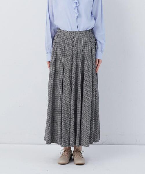 conges payes ADIEU TRISTESSE(コンジェ ペイエ アデュートリステス)の「【FAVE】タックAラインスカート(スカート・レディース・ブラック系その他/レッド系その他/チェック/インディゴブルー・38)」の12枚目の写真