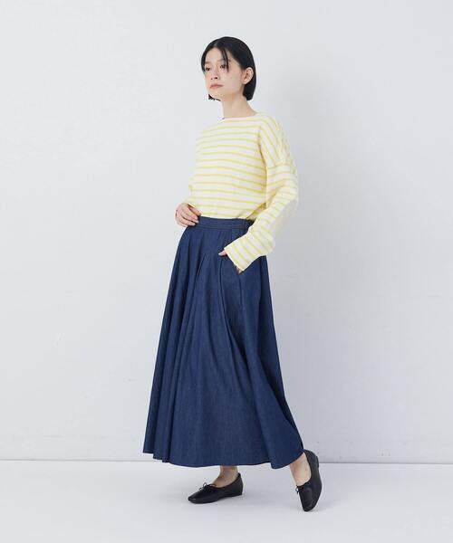 conges payes ADIEU TRISTESSE(コンジェ ペイエ アデュートリステス)の「【FAVE】タックAラインスカート(スカート・レディース・ブラック系その他/レッド系その他/チェック/インディゴブルー・38)」の16枚目の写真