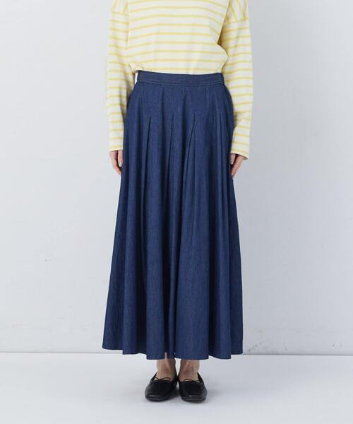 conges payes ADIEU TRISTESSE(コンジェ ペイエ アデュートリステス)の「【FAVE】タックAラインスカート(スカート・レディース・ブラック系その他/レッド系その他/チェック/インディゴブルー・38)」の19枚目の写真