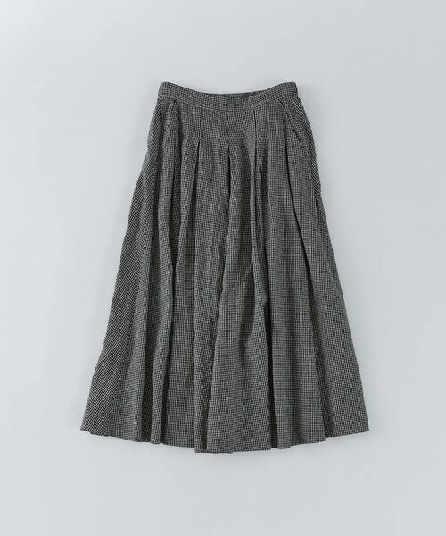 conges payes ADIEU TRISTESSE(コンジェ ペイエ アデュートリステス)の「【FAVE】タックAラインスカート(スカート・レディース・ブラック系その他/レッド系その他/チェック/インディゴブルー・38)」の5枚目の写真