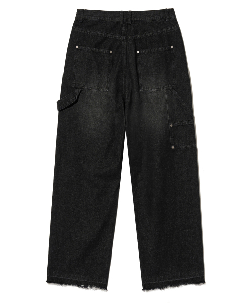 BROWNBREATH(ブラウンブレス)の「SPEAKER STRAIGHT PATCH JEAN - BLACK(デニムパンツ・レディース・その他・M/S/XL/L)」の2枚目の写真
