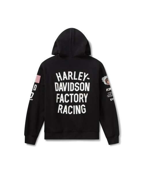 Harley-Davidson（ハーレーダビッドソン）の「ファクトリー　レーシング　ファンウェア　フ―ディー（パーカー・メンズ・ブラック系その他・SMALL/MEDIUM/LARGE/X-LARGE）」の2枚目の写真