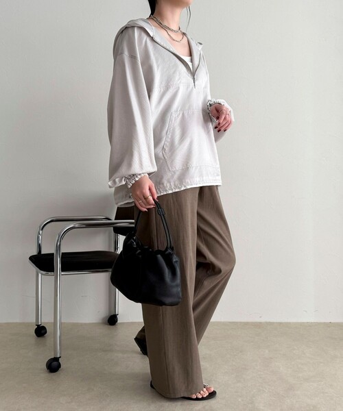 fredy emue（フレディエミュ）の「ストライプアノラックシャツブルゾン（シャツ/ブラウス・レディース・ブラック系その他/グレー系その他/ブルー系その他・38）」の5枚目の写真