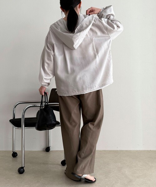 fredy emue（フレディエミュ）の「ストライプアノラックシャツブルゾン（シャツ/ブラウス・レディース・ブラック系その他/グレー系その他/ブルー系その他・38）」の6枚目の写真