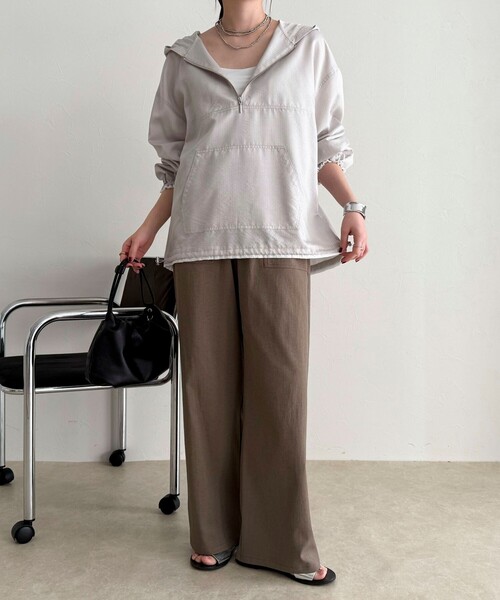 fredy emue（フレディエミュ）の「ストライプアノラックシャツブルゾン（シャツ/ブラウス・レディース・ブラック系その他/グレー系その他/ブルー系その他・38）」の7枚目の写真