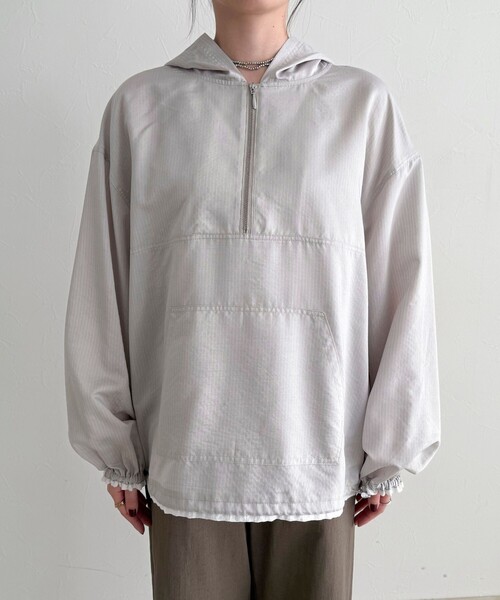 fredy emue（フレディエミュ）の「ストライプアノラックシャツブルゾン（シャツ/ブラウス・レディース・ブラック系その他/グレー系その他/ブルー系その他・38）」の13枚目の写真