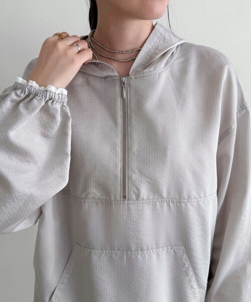 fredy emue（フレディエミュ）の「ストライプアノラックシャツブルゾン（シャツ/ブラウス・レディース・ブラック系その他/グレー系その他/ブルー系その他・38）」の17枚目の写真