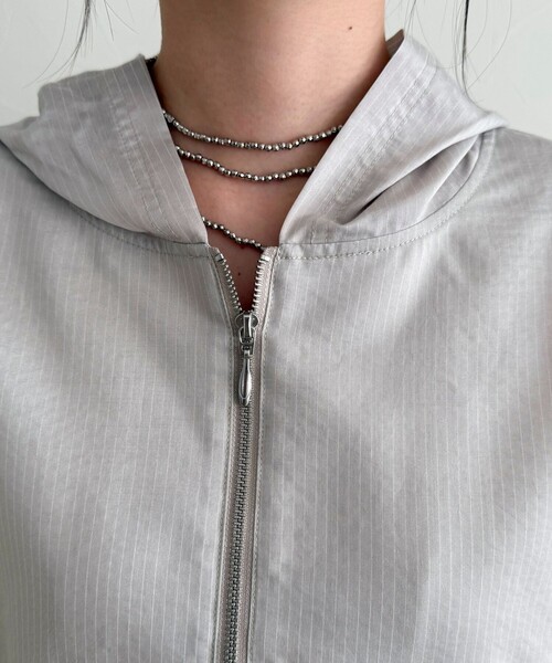 fredy emue（フレディエミュ）の「ストライプアノラックシャツブルゾン（シャツ/ブラウス・レディース・ブラック系その他/グレー系その他/ブルー系その他・38）」の18枚目の写真