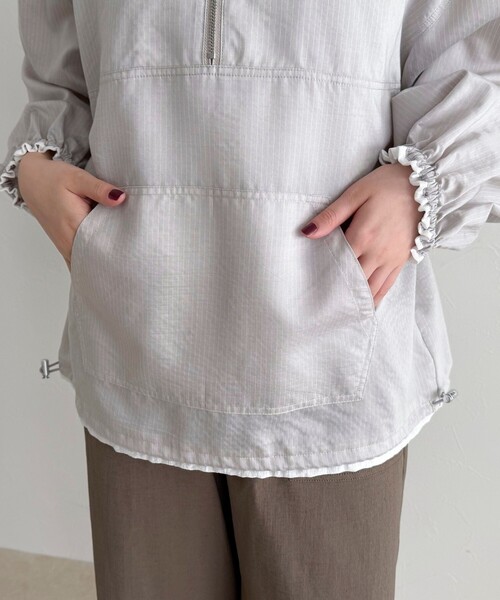 fredy emue（フレディエミュ）の「ストライプアノラックシャツブルゾン（シャツ/ブラウス・レディース・ブラック系その他/グレー系その他/ブルー系その他・38）」の19枚目の写真