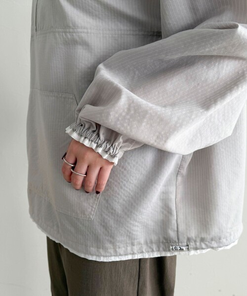 fredy emue（フレディエミュ）の「ストライプアノラックシャツブルゾン（シャツ/ブラウス・レディース・ブラック系その他/グレー系その他/ブルー系その他・38）」の20枚目の写真