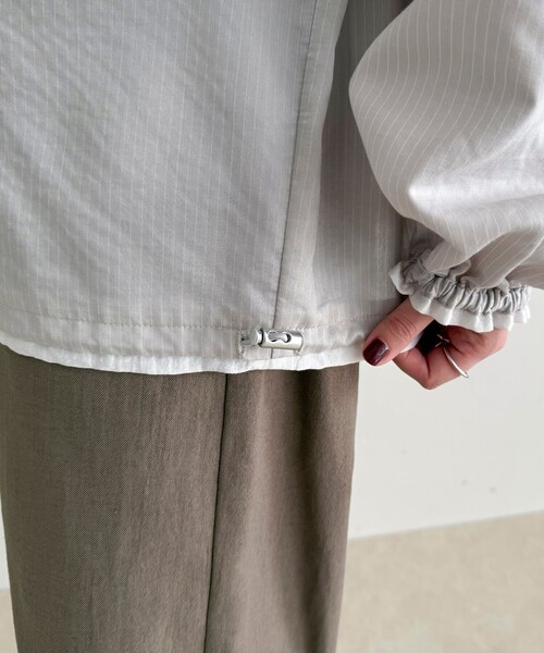 fredy emue（フレディエミュ）の「ストライプアノラックシャツブルゾン（シャツ/ブラウス・レディース・ブラック系その他/グレー系その他/ブルー系その他・38）」の21枚目の写真