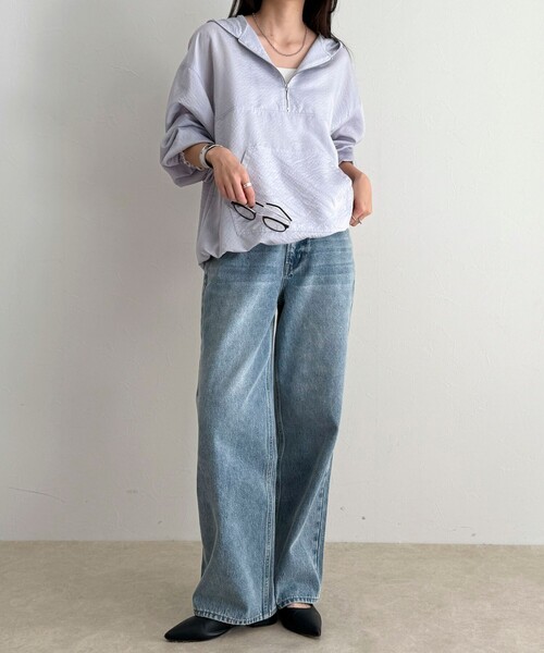 fredy emue（フレディエミュ）の「ストライプアノラックシャツブルゾン（シャツ/ブラウス・レディース・ブラック系その他/グレー系その他/ブルー系その他・38）」の22枚目の写真