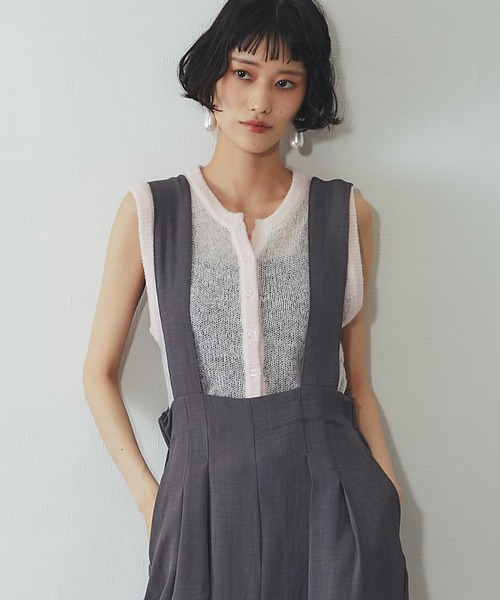 ANOTHER S(アナザーエス)の「2点ベスト&カーディガン配色アンサンブルシアーニット(ニット/セーター・レディース・ブラウン/オフホワイト/ネイビー・FREE)」の17枚目の写真