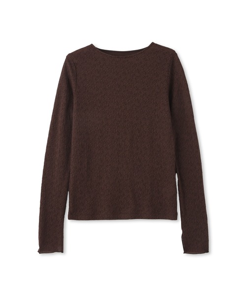 ROPE'（ロペ）の「コットンシアーロングスリーブカットソー/イージーケア（Tシャツ/カットソー・レディース・ブラック/ホワイト/ブラウン・FREE）」の3枚目の写真