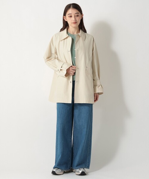 Afternoon Tea（アフタヌーンティー）の「防花粉ミドルコート（その他アウター・レディース・アイボリー/ネイビー・MEDIUM）」の5枚目の写真