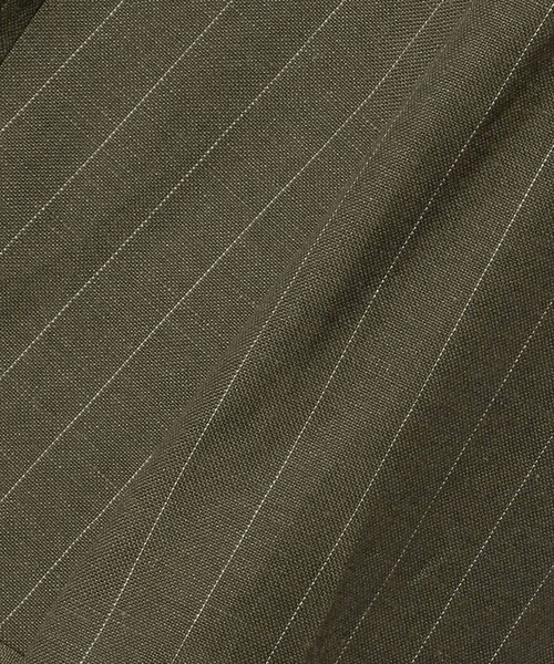 BEAUTY&YOUTH UNITED ARROWS（ビューティーアンドユースユナイテッドアローズ）の「麻ブレンド ストライプ カラーレス ジャケット（ノーカラージャケット・レディース・ブラック/オリーブ・S/M）」の14枚目の写真