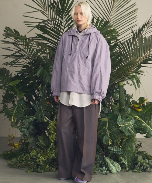 MAISON SPECIAL（メゾンスペシャル）の「《UNISEX》Gima Mesh Russell Maxi Regular Collar Shirts Coat/ギマメッシュラッセルプライムオーバーシャツコート【MAISON SPECIAL/メゾンスペシャル】（シャツ/ブラウス・メンズ・サックスブルー/グレイッシュベージュ/ブラック・2/1/0）」の6枚目の写真