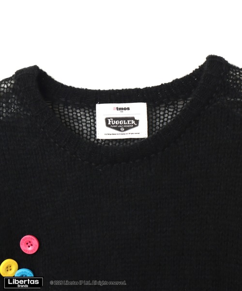 FUGGLER(パグラー)の「atmos pink x FUGGLER Crew Neck Knit Top / アトモスピンク x ファグラー クルー ネック ニット トップ 【SP】(ニット/セーター・レディース・オレンジ/マルチ/ブラック・FREE)」の4枚目の写真