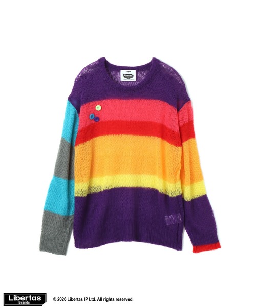 FUGGLER(パグラー)の「atmos pink x FUGGLER Crew Neck Knit Top / アトモスピンク x ファグラー クルー ネック ニット トップ 【SP】(ニット/セーター・レディース・オレンジ/マルチ/ブラック・FREE)」の10枚目の写真