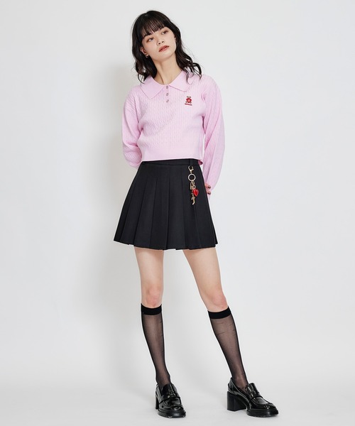 REDYAZEL（レディアゼル）の「REDYAZEL×ハートチャームプリーツミニスカート（スカート・レディース・ブラック/ミント/ベージュ/ホワイト系その他・MEDIUM/SMALL）」の17枚目の写真