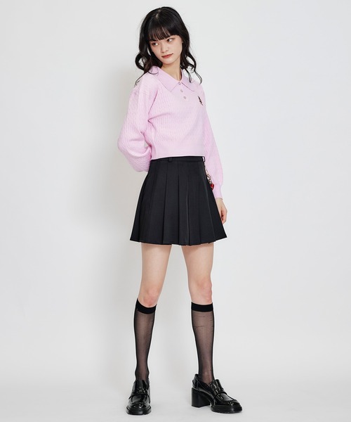 REDYAZEL（レディアゼル）の「REDYAZEL×ハートチャームプリーツミニスカート（スカート・レディース・ブラック/ミント/ベージュ/ホワイト系その他・MEDIUM/SMALL）」の9枚目の写真