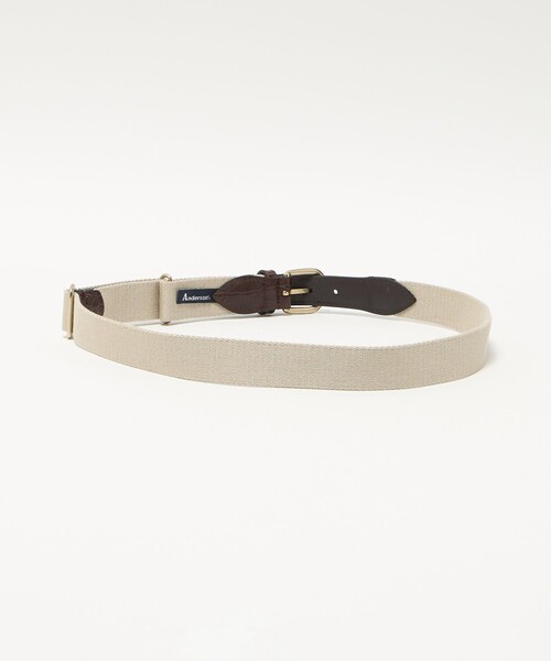 Anderson's（アンダーソンズ）の「【別注】＜Anderson’s＞アジャストベルト 30MM（ベルト・メンズ・ブラック/ベージュ・FREE）」の3枚目の写真