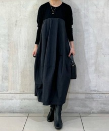 切り替えロングワンピース