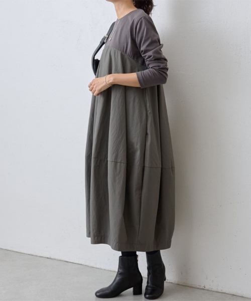 Flugge（フラッジー）の「切り替えロングワンピース（ワンピース・レディース・グレー/ブラック・FREE）」の3枚目の写真