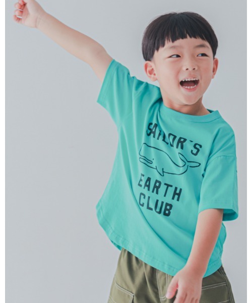 2nd(セカンド)の「ジーンズベーセカンド EARTH CLUB Tシャツ(Tシャツ/カットソー・キッズ・ブルー/アイボリー・160cm/150cm/140cm/130cm/120cm/110cm)」の5枚目の写真