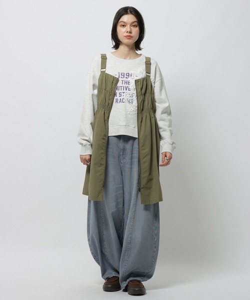 niko and...（ニコアンド）の「2WAYギャザージャンパースカート（ジャンパースカート・レディース・カーキ/チャコール/ベージュ・MEDIUM）」の12枚目の写真