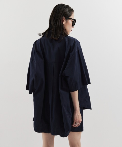 HANNE(アン)の「ハーフスリーブシャツセットアップ(セットアップ・レディース・ピンク/ブラウン/ブルー/ネイビー/ベージュ・FREE)」の12枚目の写真