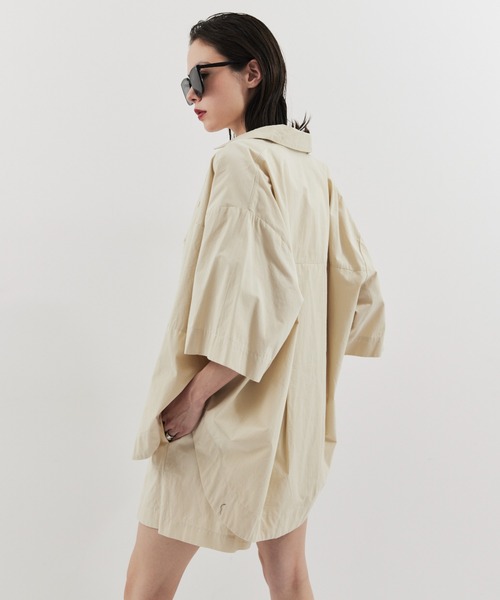 HANNE(アン)の「ハーフスリーブシャツセットアップ(セットアップ・レディース・ピンク/ブラウン/ブルー/ネイビー/ベージュ・FREE)」の15枚目の写真