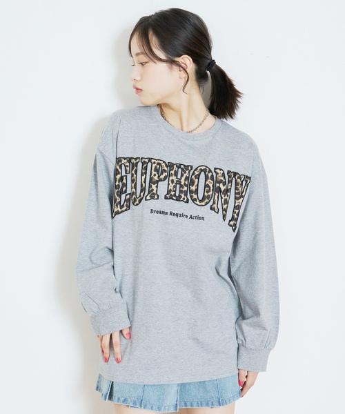 セール】【LTXC/綿100%】カレッジ柄ロゴ長袖T（Tシャツ/カットソー
