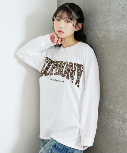 LOVETOXIC(ラブトキシック)の「【LTXC/綿100%】カレッジ柄ロゴ長袖T(Tシャツ/カットソー・キッズ・トップグレー/ホワイト系その他/オフホワイト/ブラック・L:160cm/S:140cm/130cm/M:150cm)」の21枚目の写真