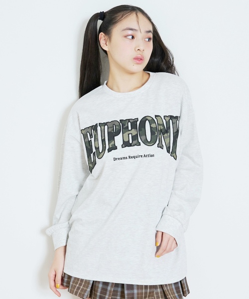 LOVETOXIC(ラブトキシック)の「【LTXC/綿100%】カレッジ柄ロゴ長袖T(Tシャツ/カットソー・キッズ・トップグレー/ホワイト系その他/オフホワイト/ブラック・L:160cm/S:140cm/130cm/M:150cm)」の20枚目の写真