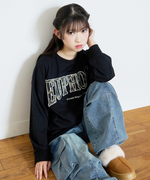 LOVETOXIC(ラブトキシック)の「【LTXC/綿100%】カレッジ柄ロゴ長袖T(Tシャツ/カットソー・キッズ・トップグレー/ホワイト系その他/オフホワイト/ブラック・L:160cm/S:140cm/130cm/M:150cm)」の15枚目の写真
