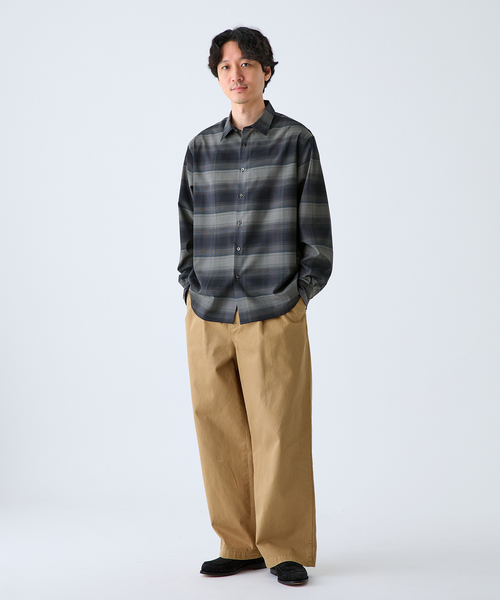 EDIFICE(エディフィス)の「ウール チェック レギュラー シャツ(シャツ/ブラウス・メンズ・ブラック系その他/ベージュ系その他/サックスブルー・LARGE/MEDIUM/SMALL)」の18枚目の写真