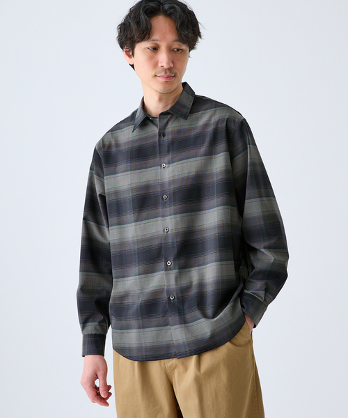 EDIFICE(エディフィス)の「ウール チェック レギュラー シャツ(シャツ/ブラウス・メンズ・ブラック系その他/ベージュ系その他/サックスブルー・LARGE/MEDIUM/SMALL)」の20枚目の写真