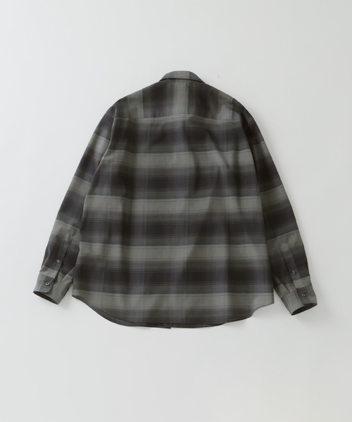 EDIFICE(エディフィス)の「ウール チェック レギュラー シャツ(シャツ/ブラウス・メンズ・ブラック系その他/ベージュ系その他/サックスブルー・LARGE/MEDIUM/SMALL)」の9枚目の写真