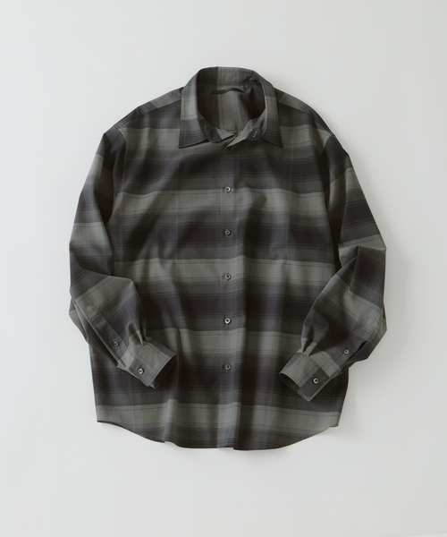 EDIFICE(エディフィス)の「ウール チェック レギュラー シャツ(シャツ/ブラウス・メンズ・ブラック系その他/ベージュ系その他/サックスブルー・LARGE/MEDIUM/SMALL)」の10枚目の写真