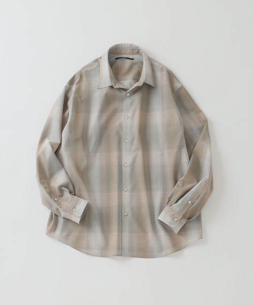 EDIFICE(エディフィス)の「ウール チェック レギュラー シャツ(シャツ/ブラウス・メンズ・ブラック系その他/ベージュ系その他/サックスブルー・LARGE/MEDIUM/SMALL)」の12枚目の写真