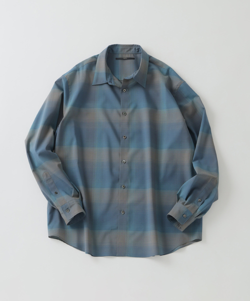 EDIFICE(エディフィス)の「ウール チェック レギュラー シャツ(シャツ/ブラウス・メンズ・ブラック系その他/ベージュ系その他/サックスブルー・LARGE/MEDIUM/SMALL)」の14枚目の写真